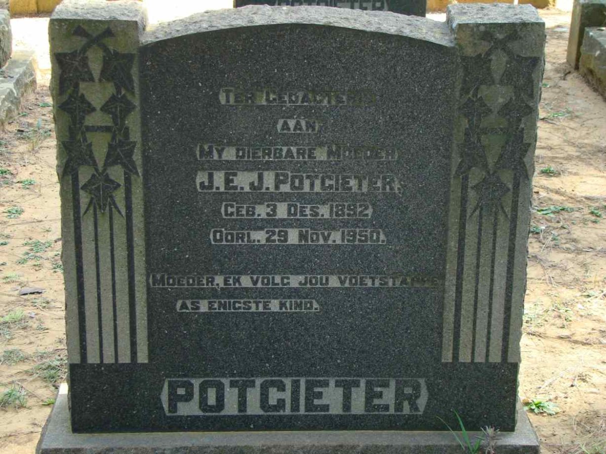 POTGIETER J.E.J. 1892-1950