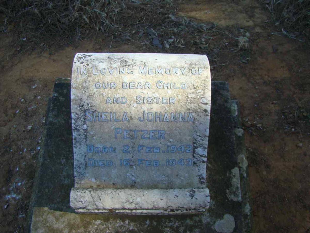 PETZER Sheila Johanna 1942-1943