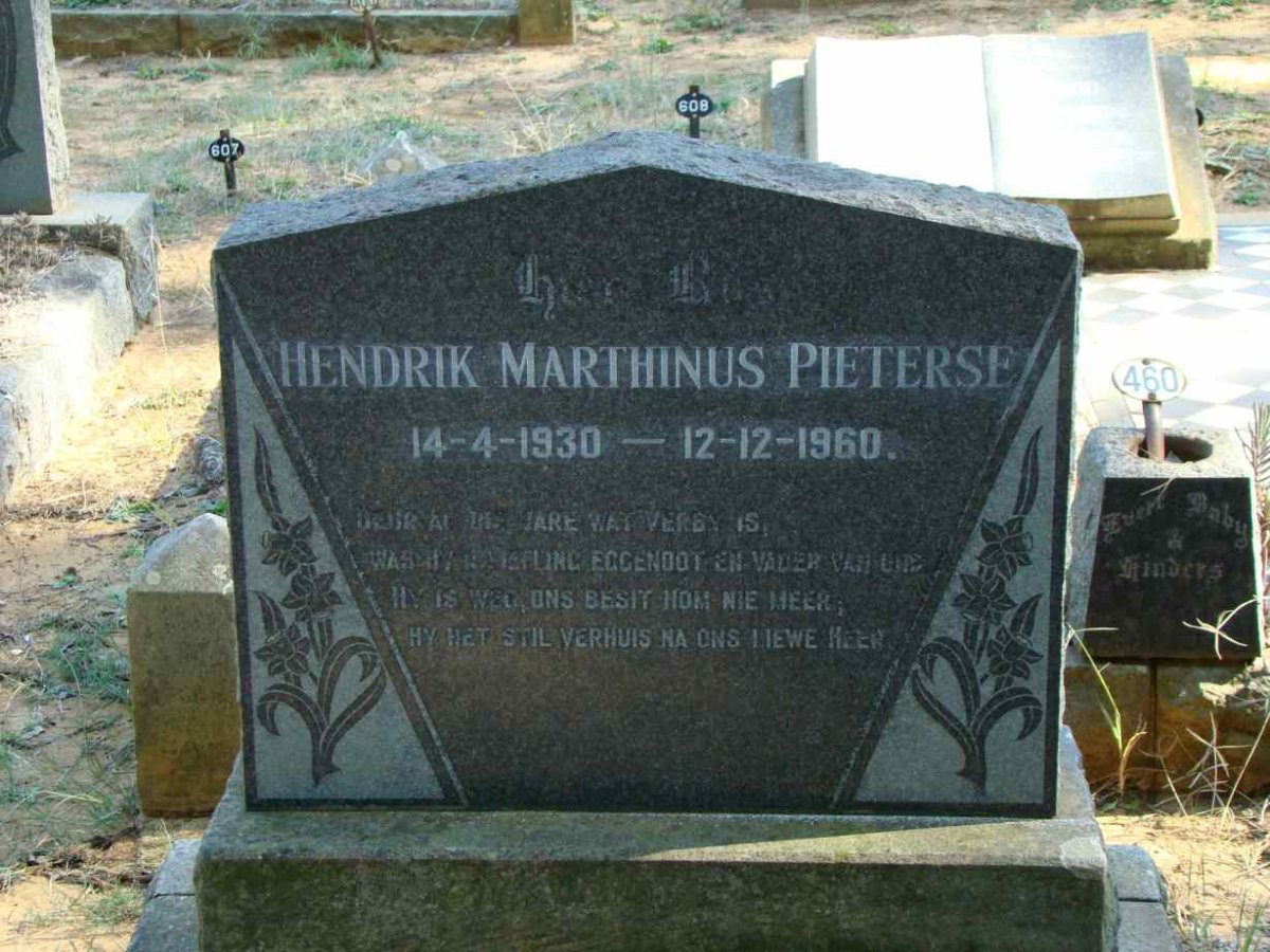 PIETERSE Hendrik Marthinus 1930-1960