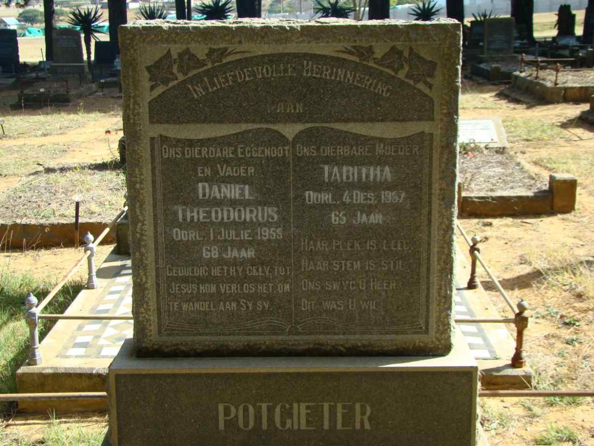 POTGIETER Daniel Theodorus -1955 &amp; Tabitha -1957