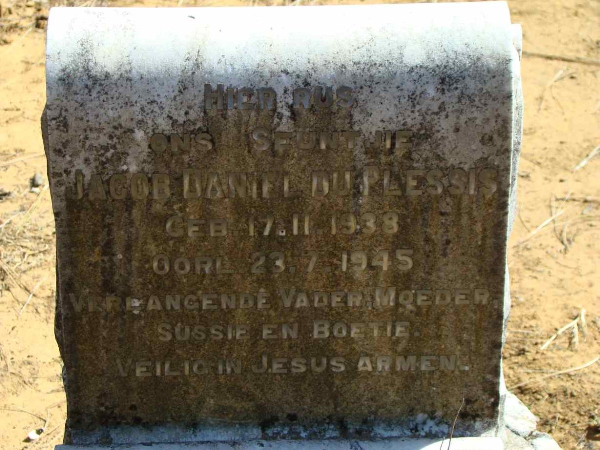 PLESSIS Jacob Daniel, du 1938-1945