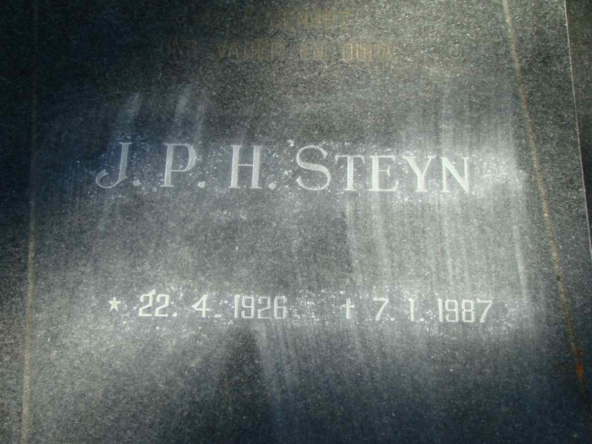 STEYN J.P.H. 1926-1987
