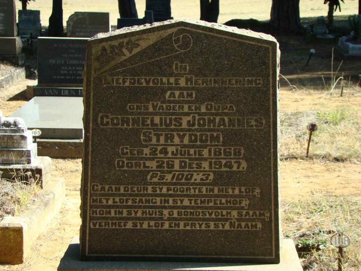 STRYDOM Cornelius Johannes 1868-1947