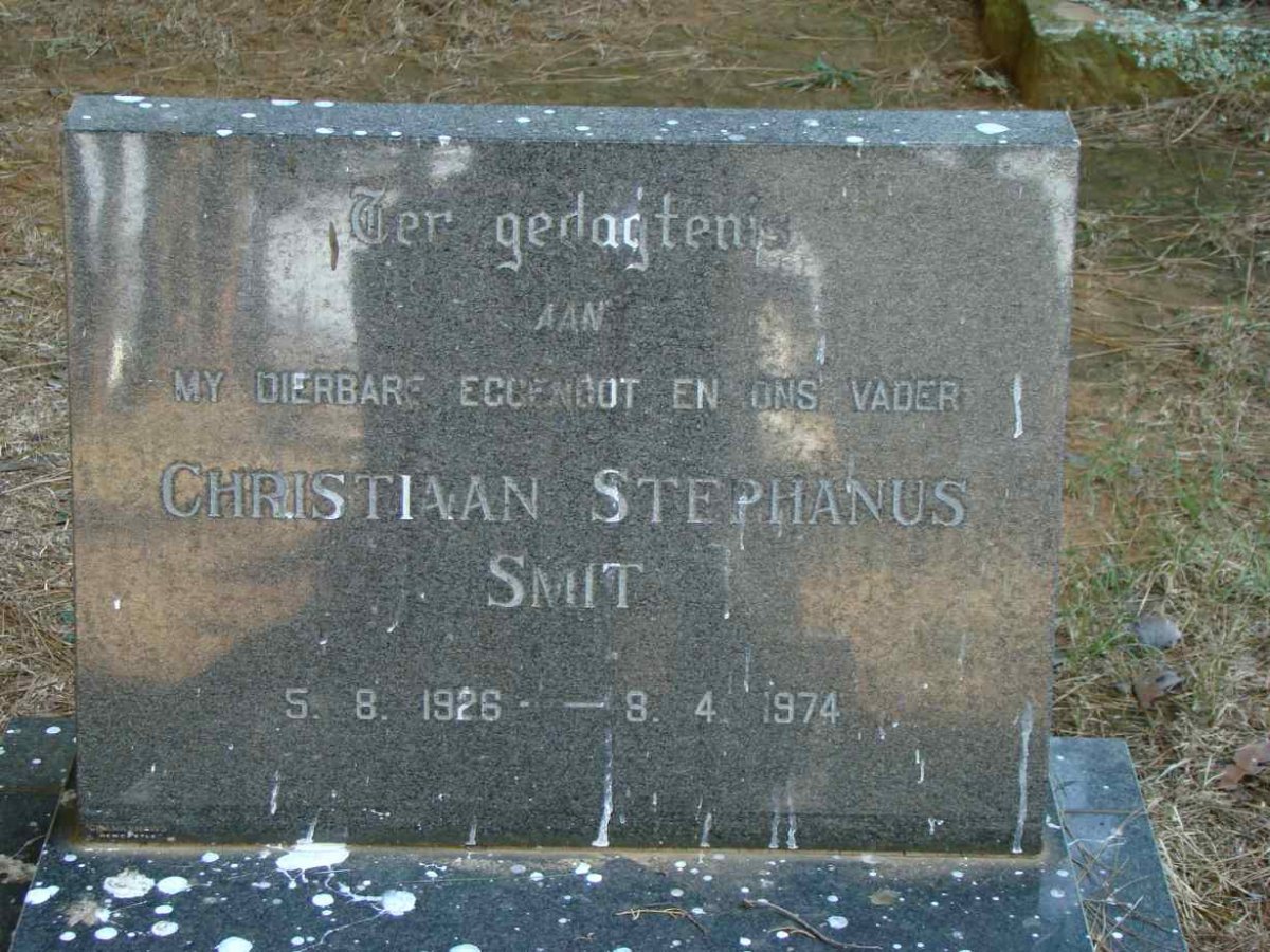 SMIT Christiaan Stephanus 1926-1974