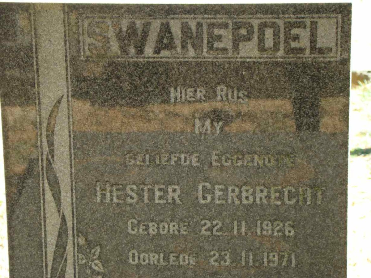 SWANEPOEL Hester Gerbrecht 1926-1971