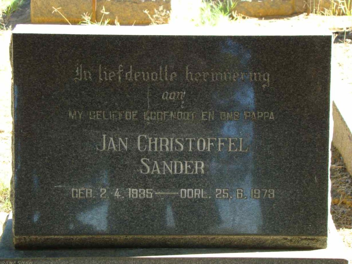 SANDER Jan Christoffel 1935-1973