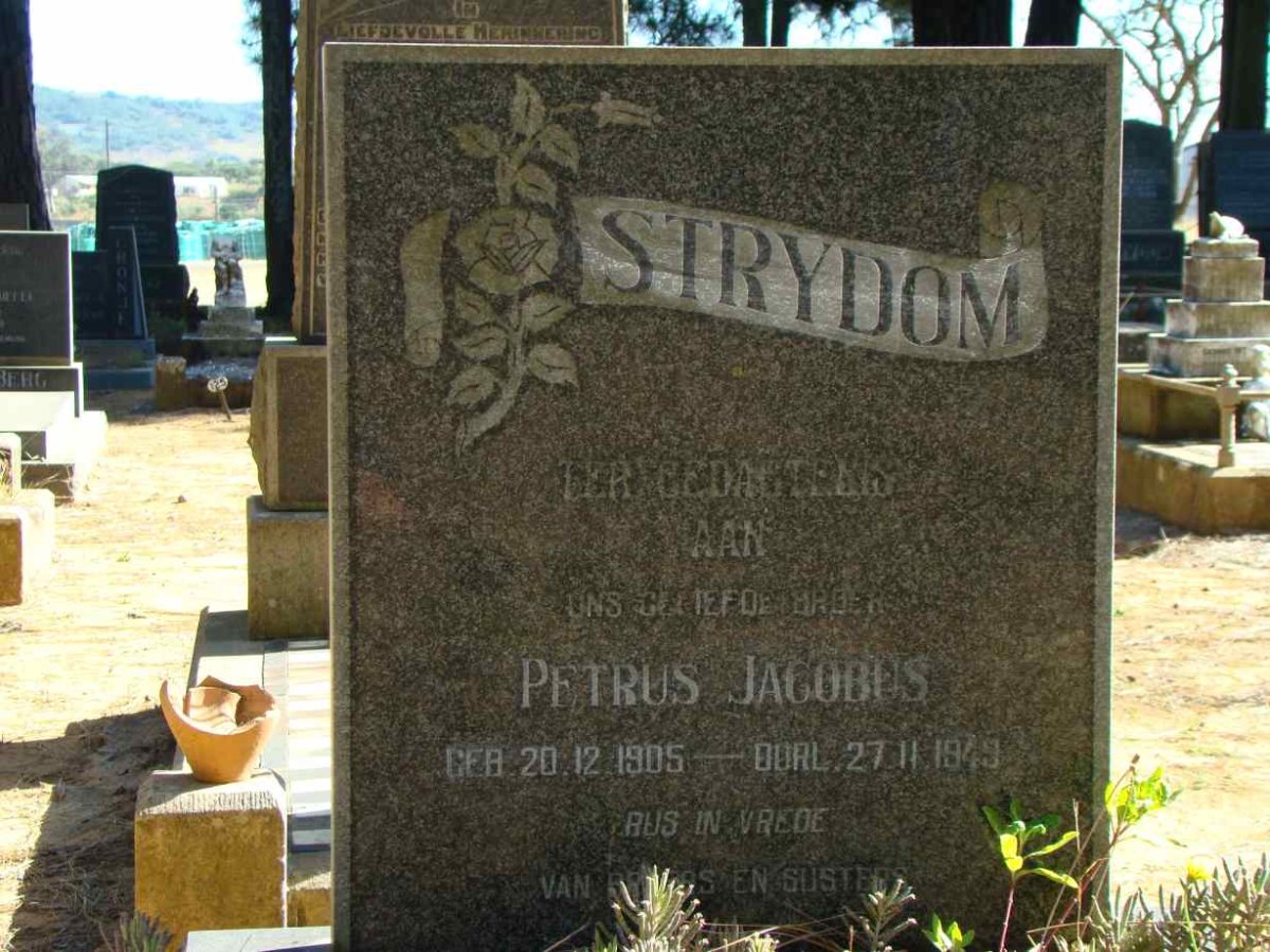 STRYDOM Petrus Jacobus 1905-1949
