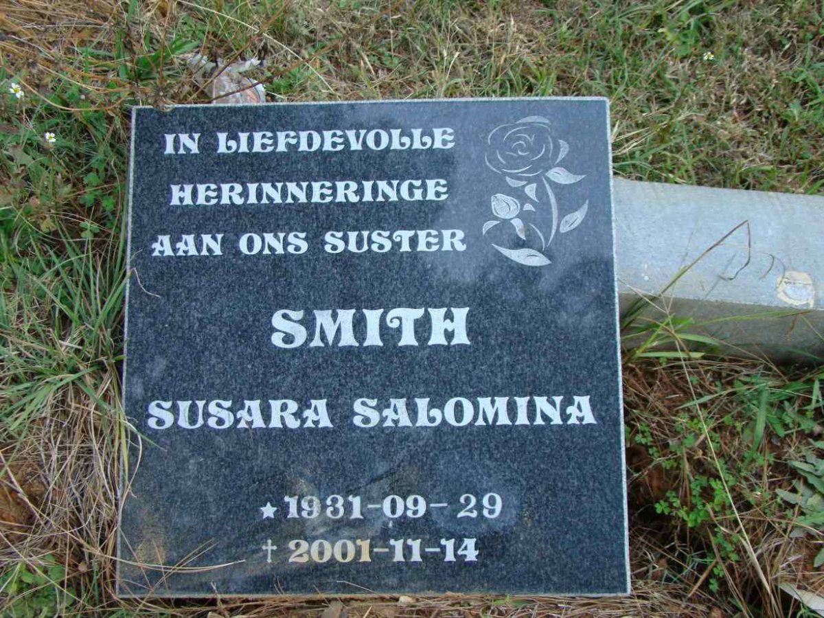 SMITH Susara Salomina 1931-2001