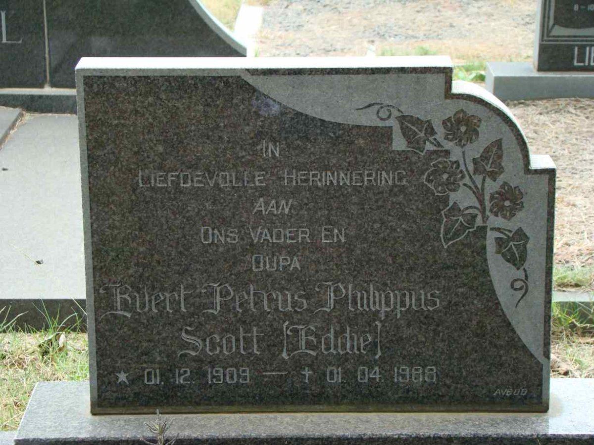 SCOTT Evert Petrus Philippus 1909-1988