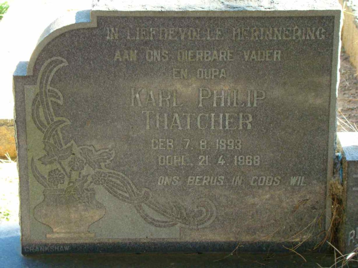 THATCHER Karl Philip 1893-1968
