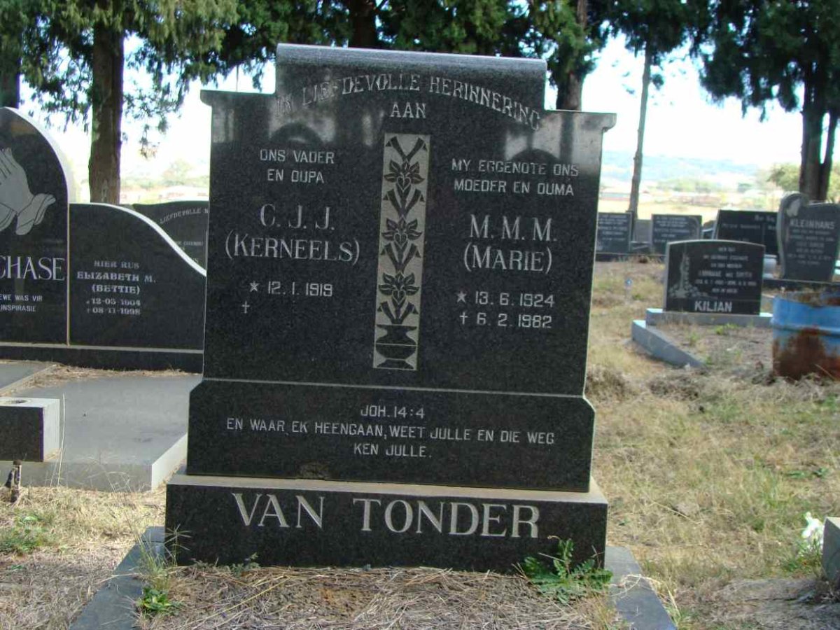 TONDER C.J.J., van 1919- &amp; M.M.M. 1924-1982