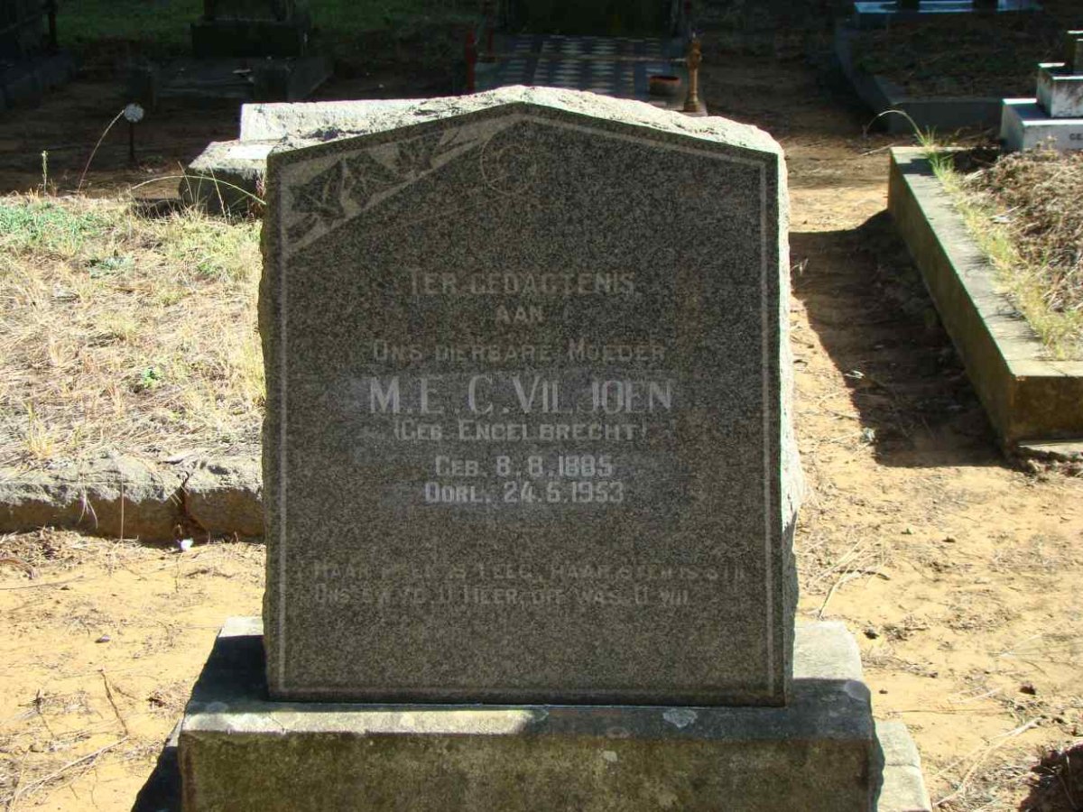VILJOEN M.E.C. nee ENGELBRECHT 1885-1953