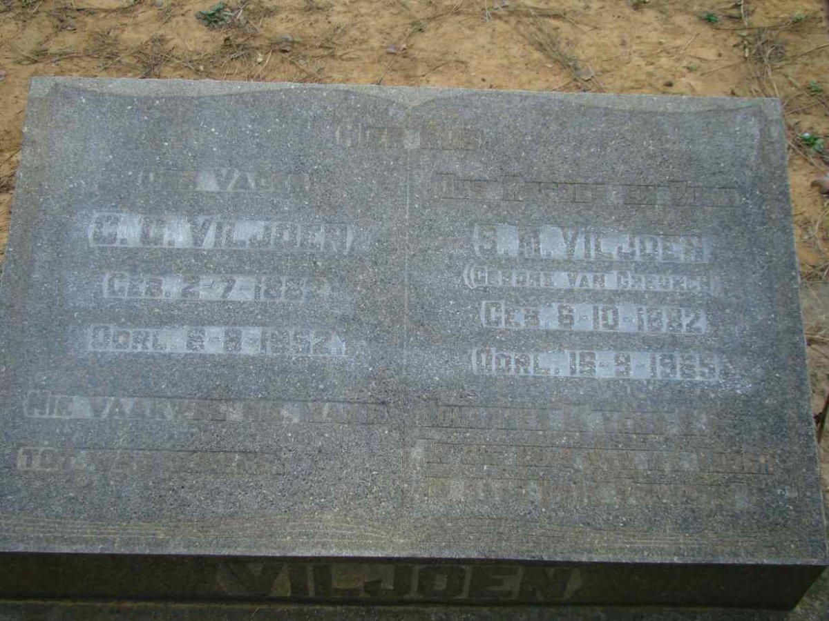 VILJOEN C.U. 1882-1952 &amp; S.M. VAN GABURGH 1882-1965