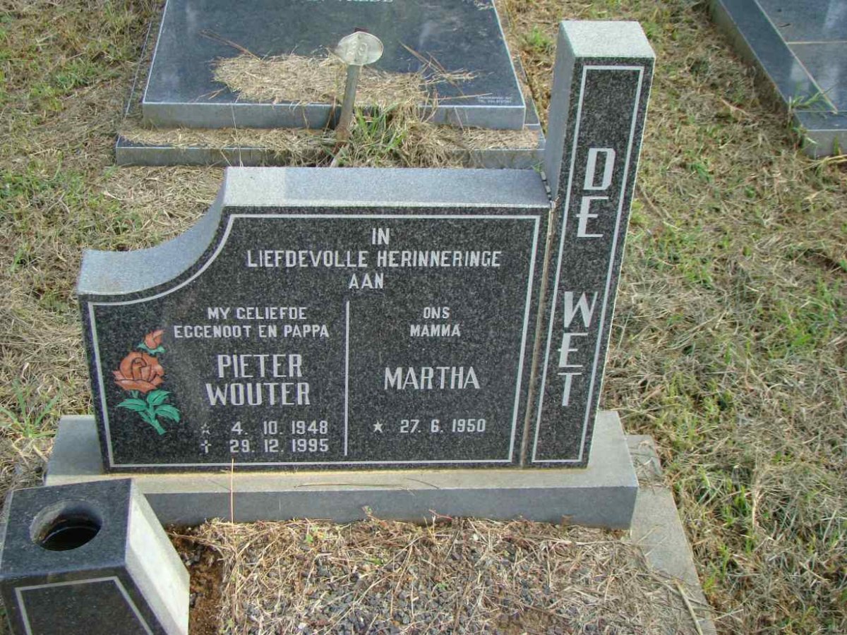 WET Pieter Wouter, de 1948-1995 &amp; Martha 1950-