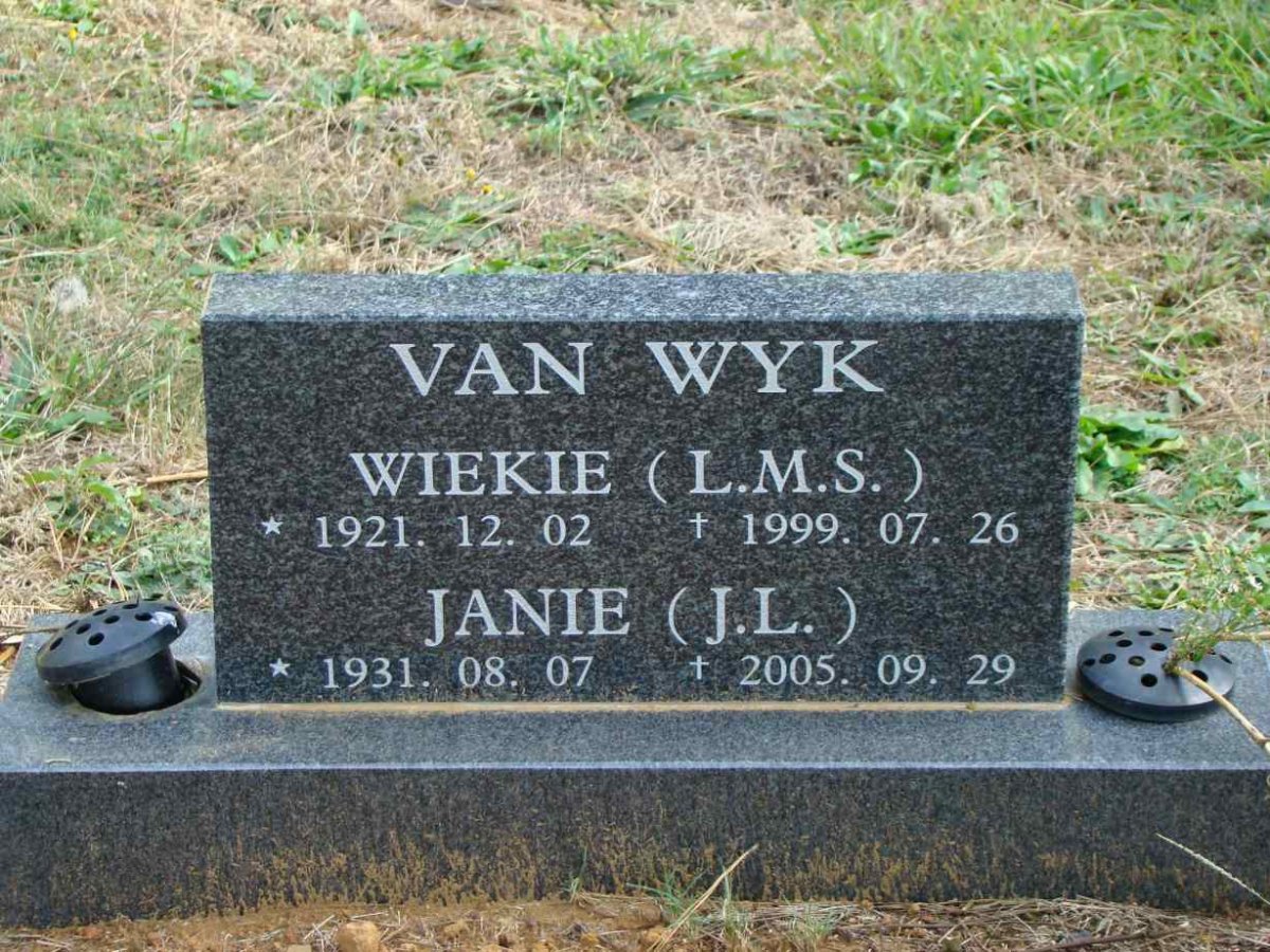 WYK L.M.S., van 1921-1999 &amp; J.L. 1931-2005