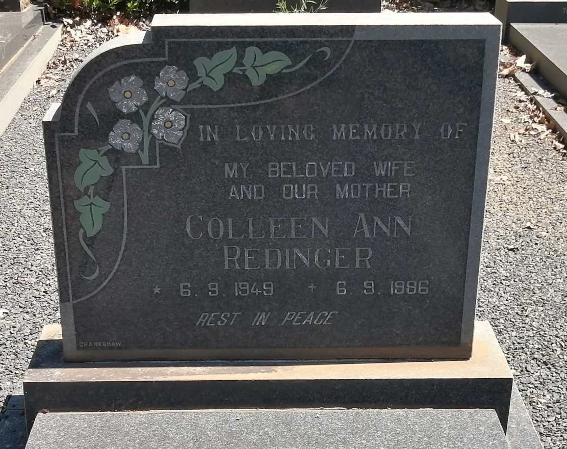 REDINGER Colleen Ann 1949-1986
