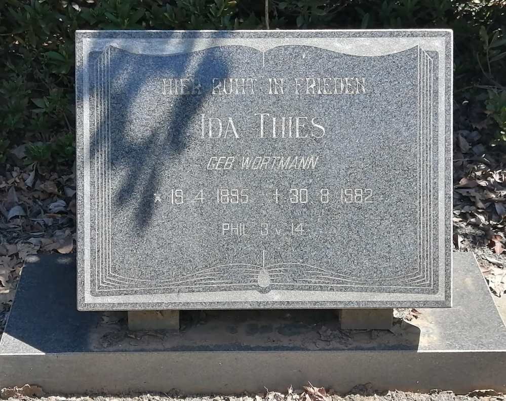 THIES Ida nee WORTMANN 1895-1982
