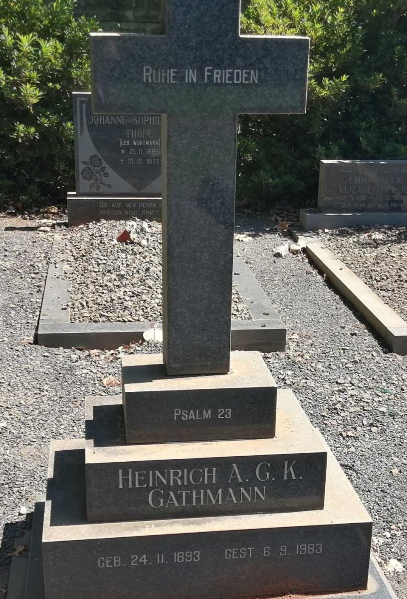 GATHMANN Heinrich A.G.K. 1893-1983