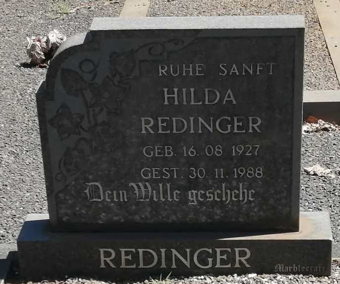 REDINGER Hilda 1927-1988