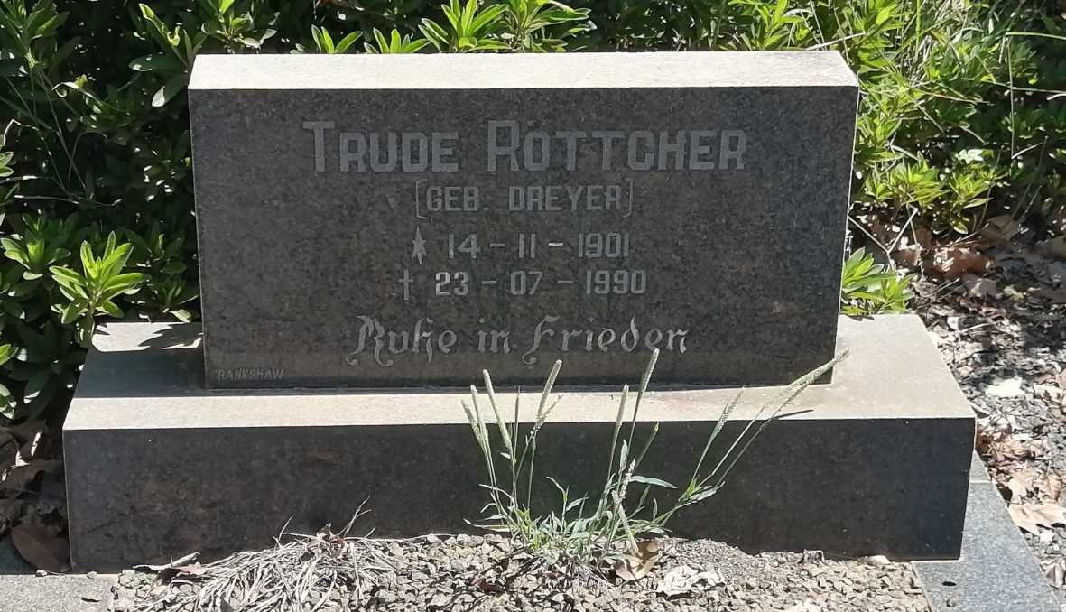 RÖTTCHER Trude nee DREYER 1901-1990