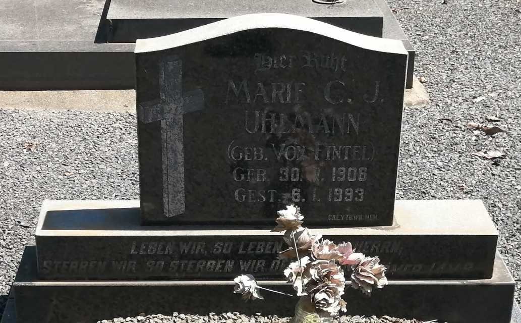 UHLMANN Marie C.J. nee VON FINTEL 1906-1993
