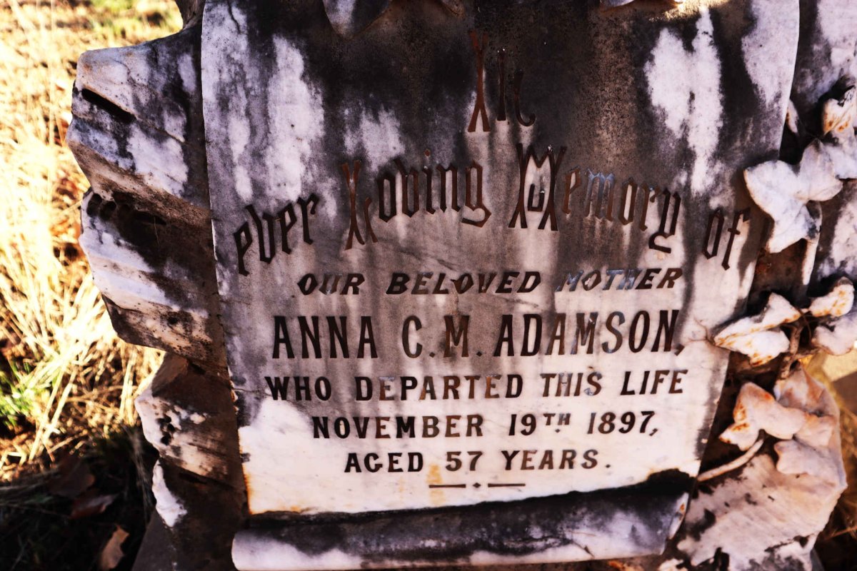 ADAMSON Anna C.M. -1897