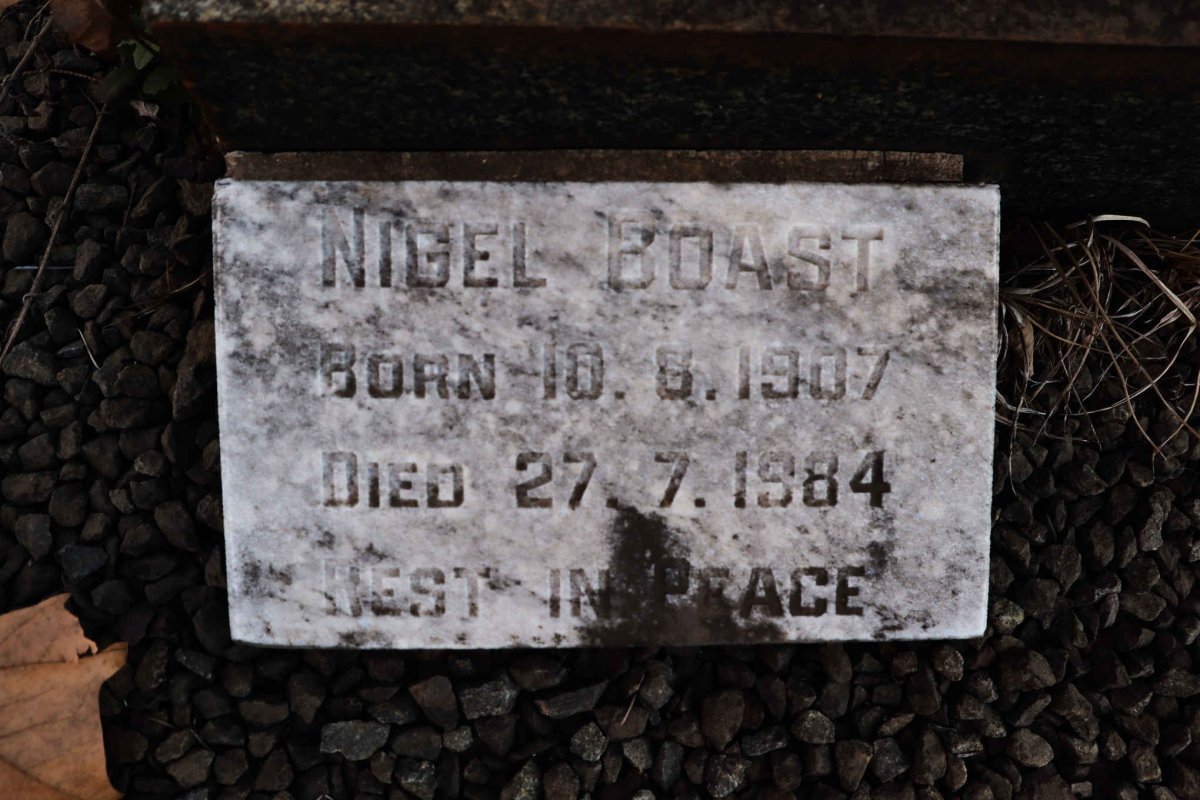 BOAST Nigel 1907-1984