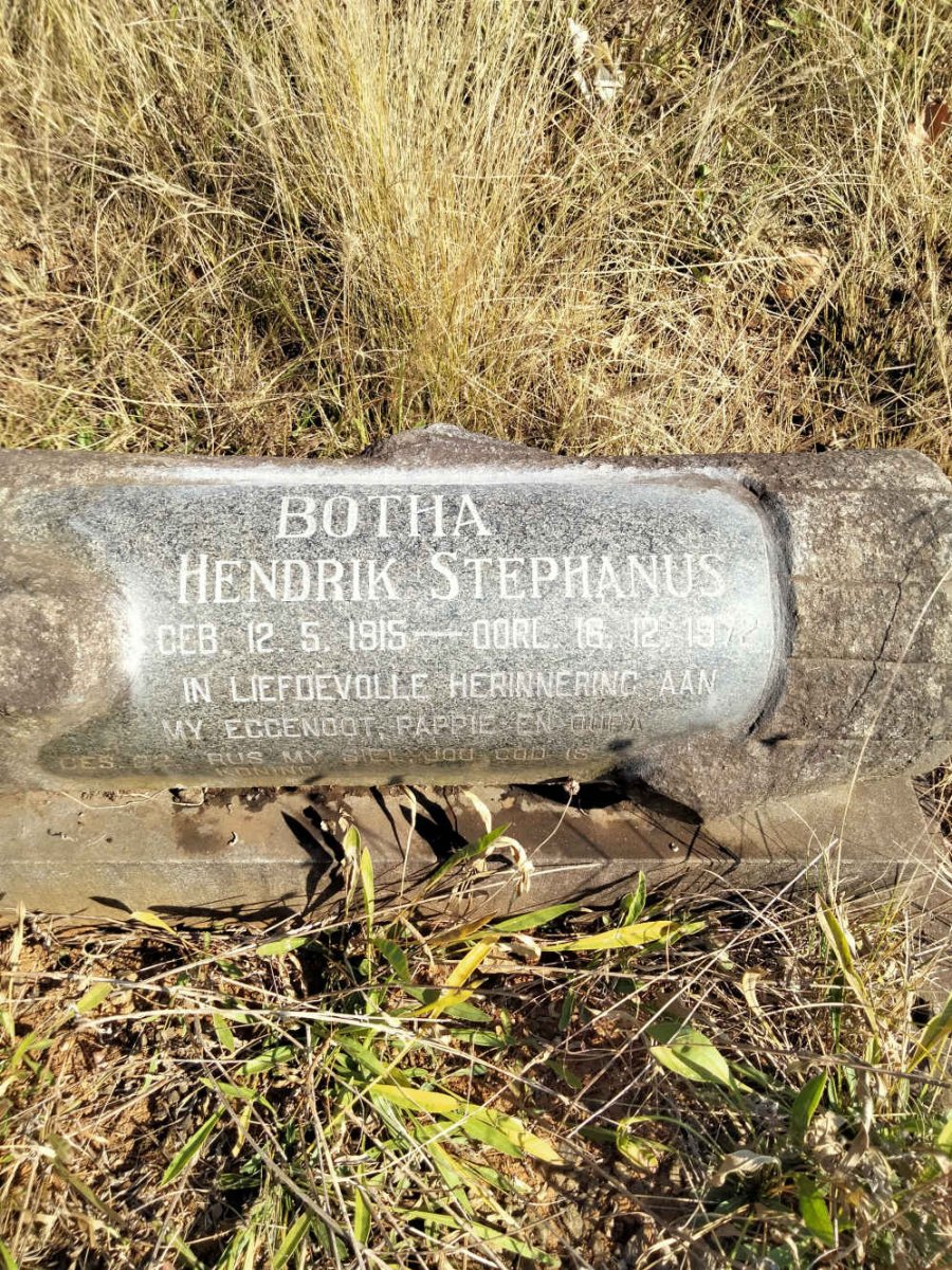 BOTHA Hendrik Stephanus 1915-1972