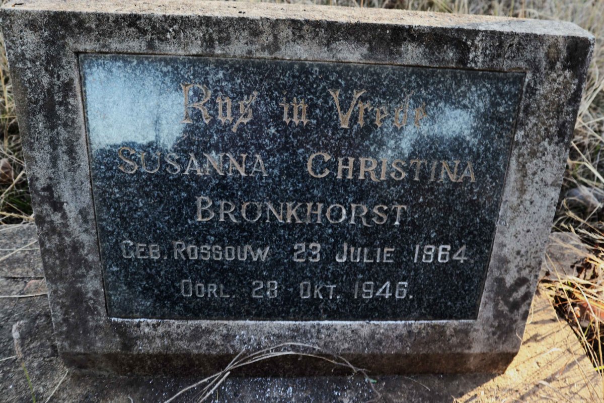 BRONKHORST Susanna Christina 1864-1946