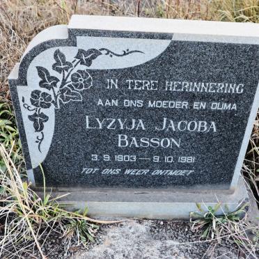 BASSON Lyzyja Jacoba 1903-1981