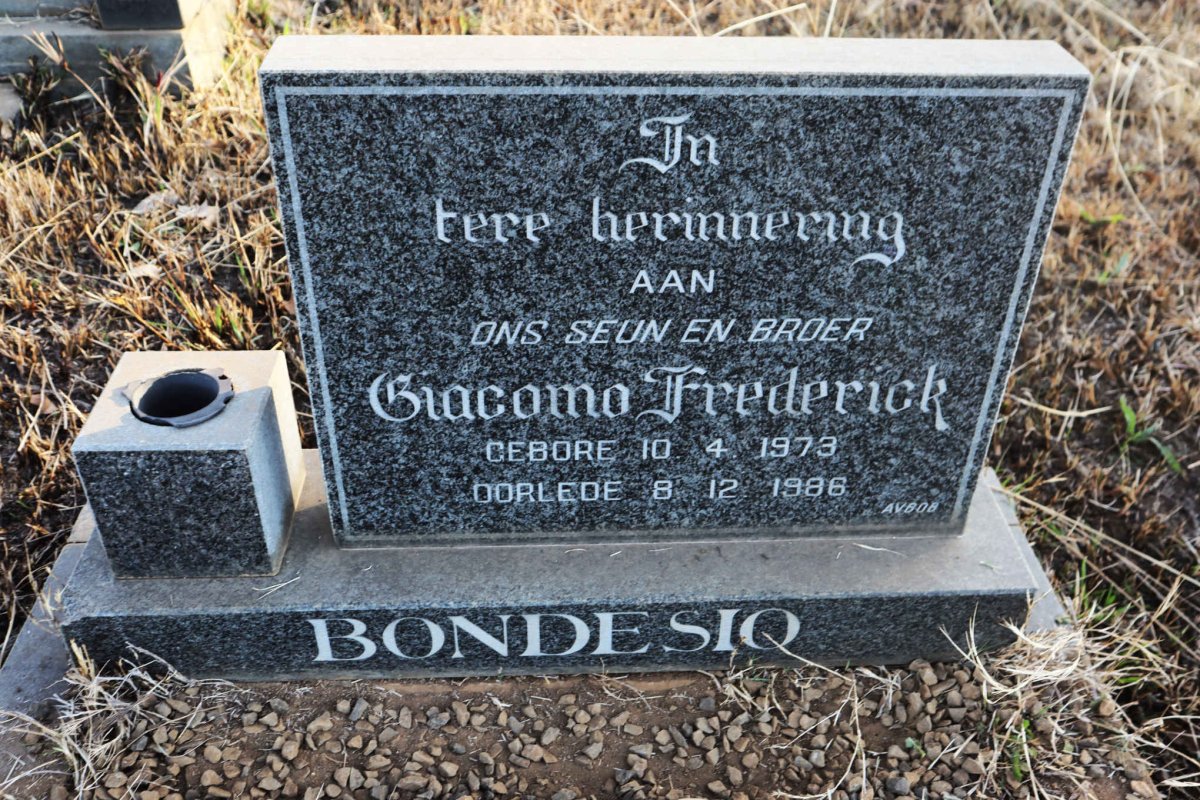BONDESIO Ciacomo Frederick 1973-1986