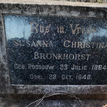 BRONKHORST Susanna Christina 1864-1946