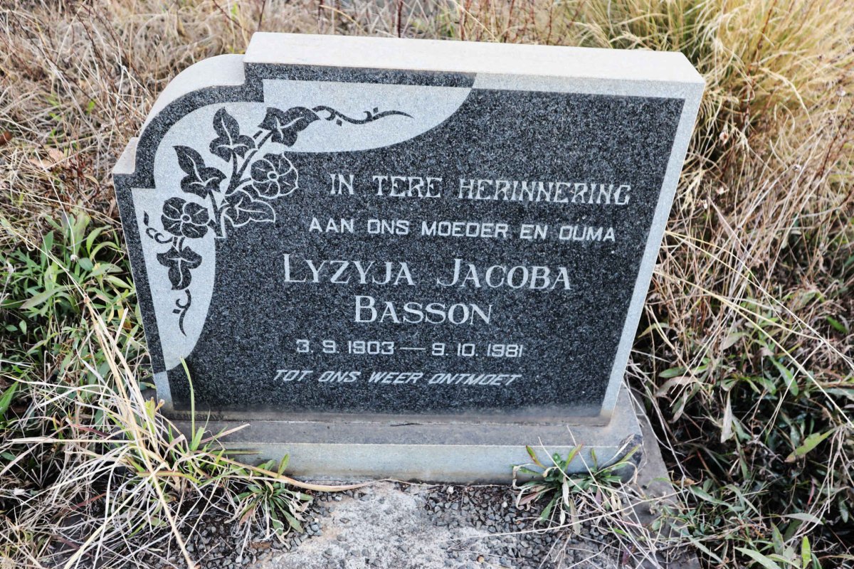 BASSON Lyzyja Jacoba 1903-1981