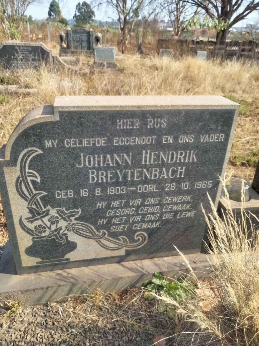 BREYTENBACH Johann Hendrik 1903-1965