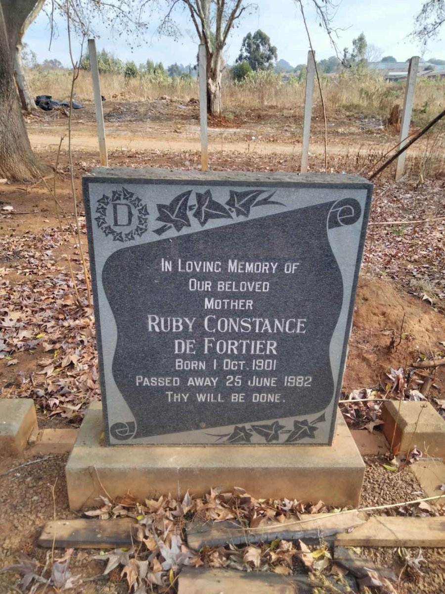 FORTIER Ruby Constance, de 1901-1982