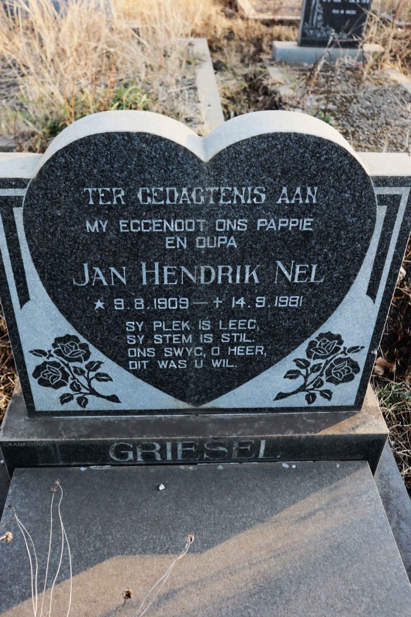 GRIESEL Jan Hendrik Nel 1909-1981