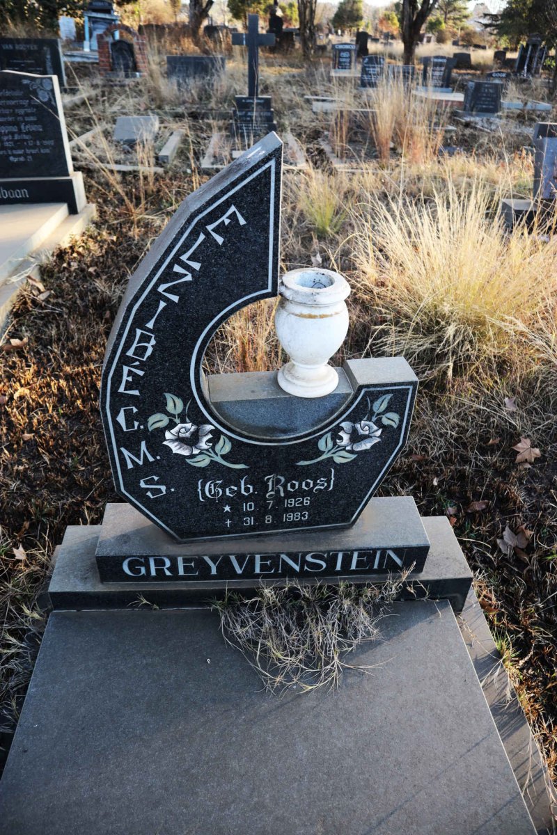 GREYVENSTEIN Elzibe C.M.S. nee ROOS 1926-1983
