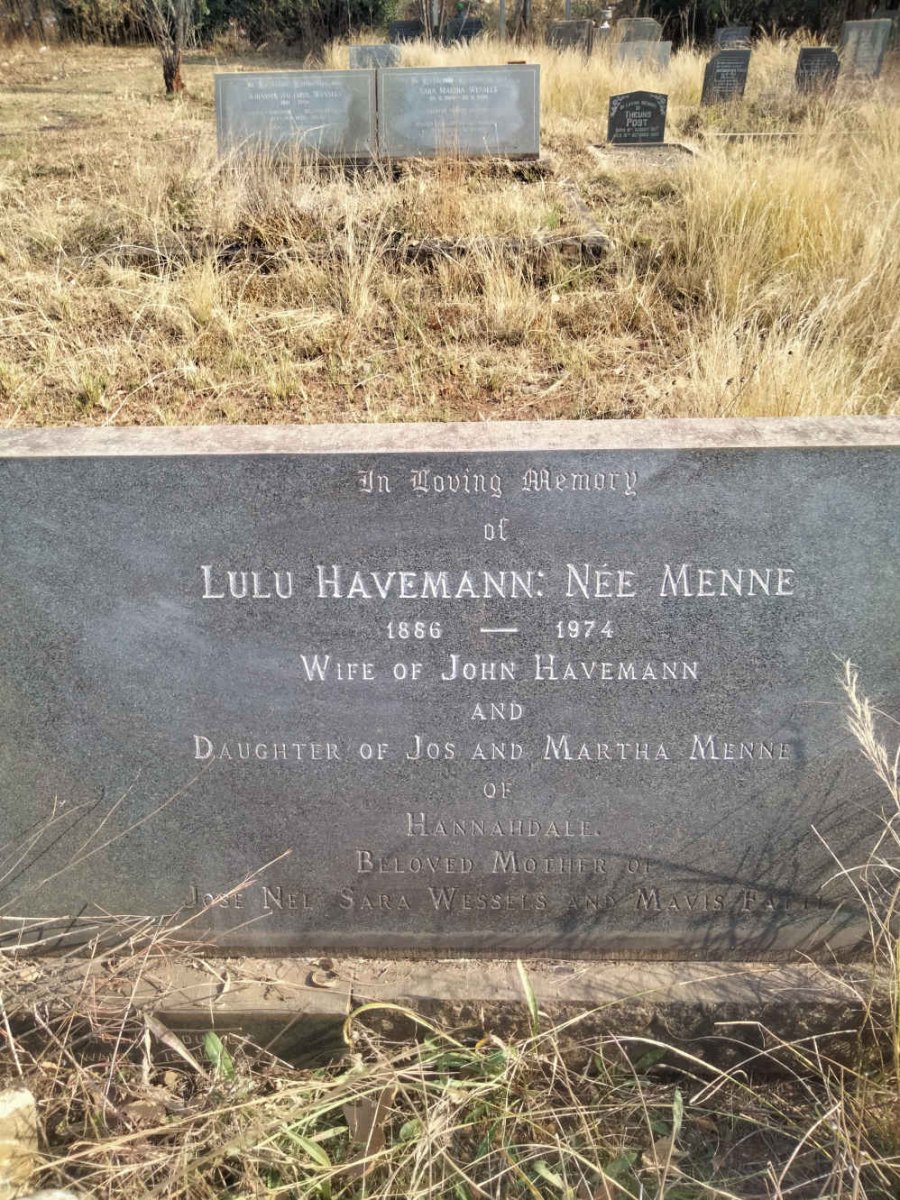 HAVEMANN Lulu nee MENNE 1886-1974