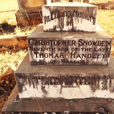 HANDLEY Christopher Snowden -1923