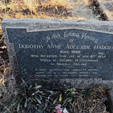 HARGRAVE Dorothy Annie Adelaide 1866-