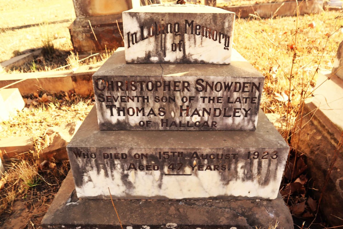 HANDLEY Christopher Snowden -1923