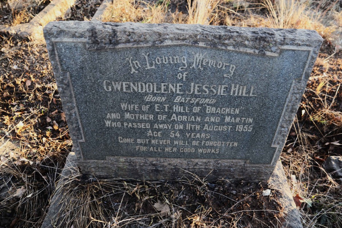 HILL Gwendolene Jessie nee BATSFORD -1955