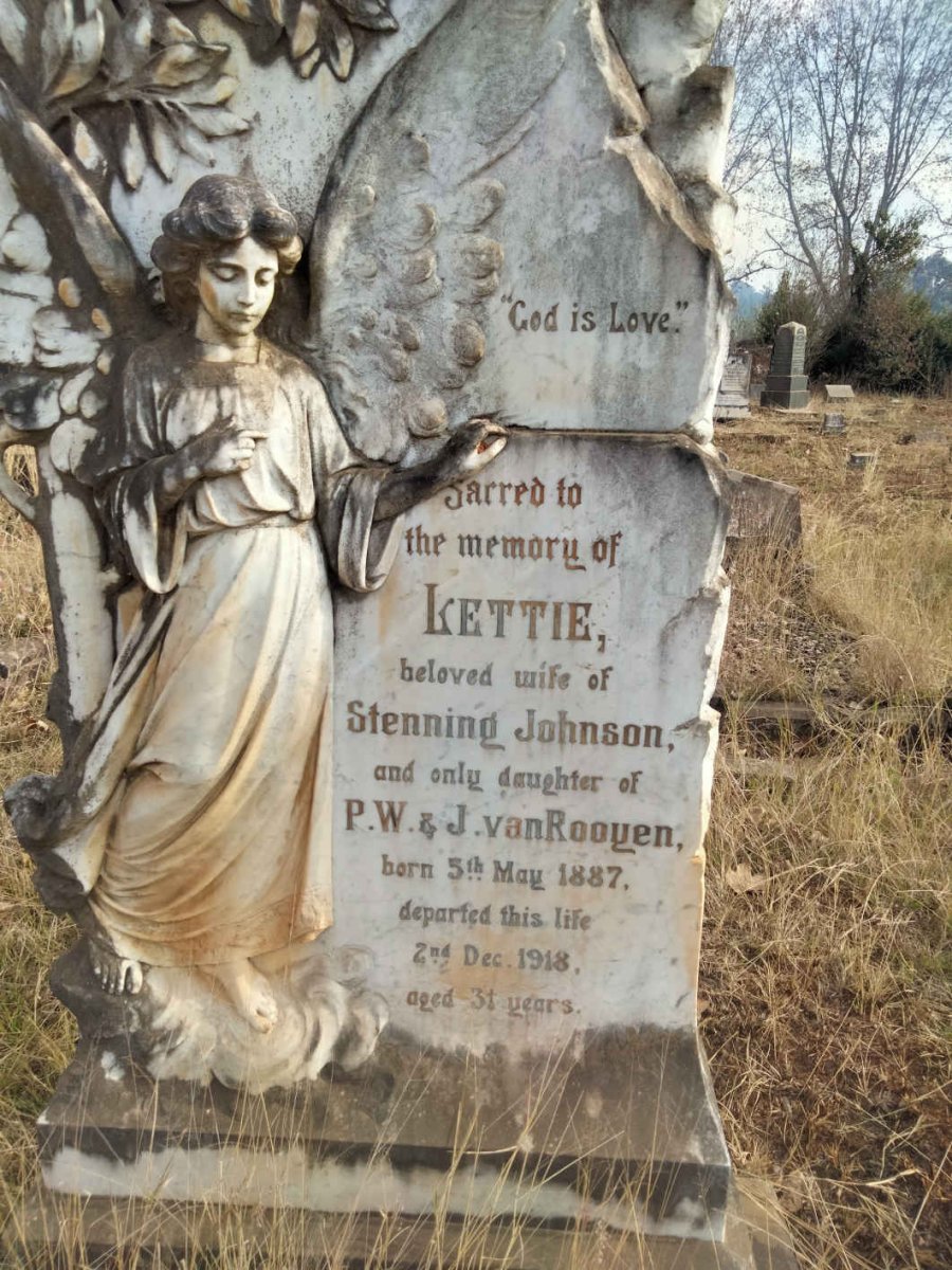 JOHNSON Lettie nee VAN ROOYEN 1887-1918