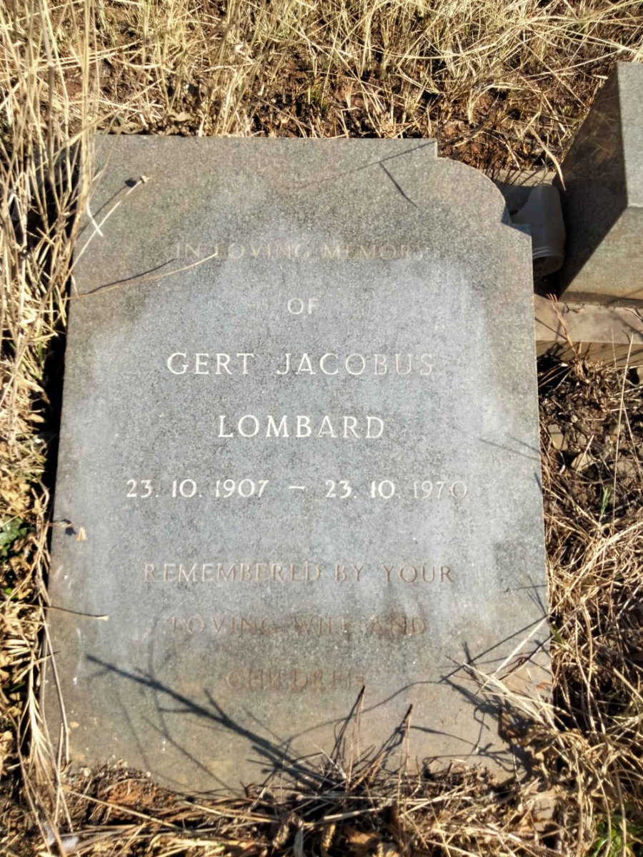 LOMBARD Gert Jacobus 1907-1970