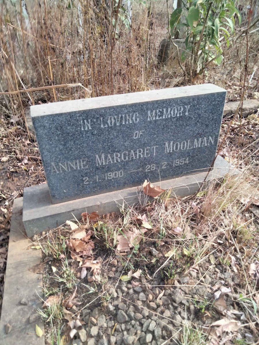 MOOLMAN Annie Margaret 1900-1954