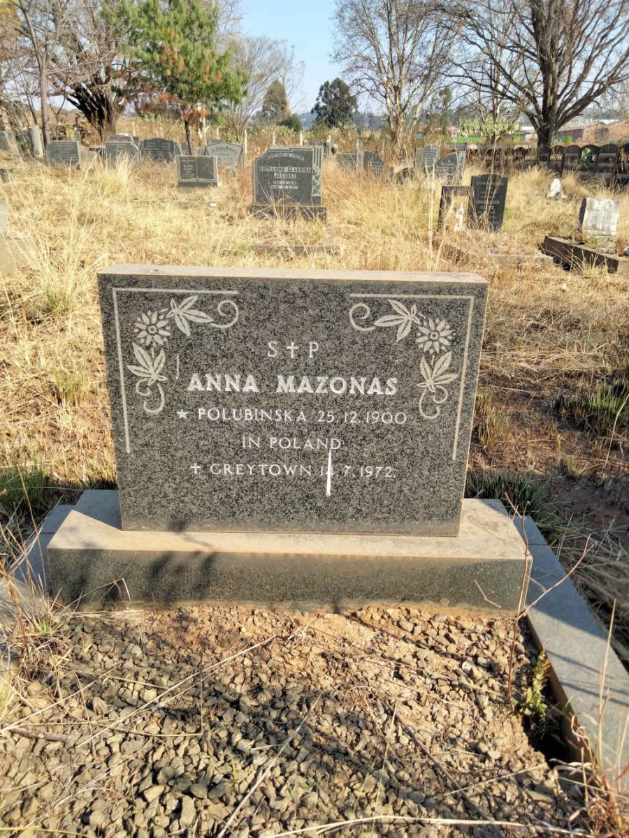 MAZONAS Anna 1900-1972