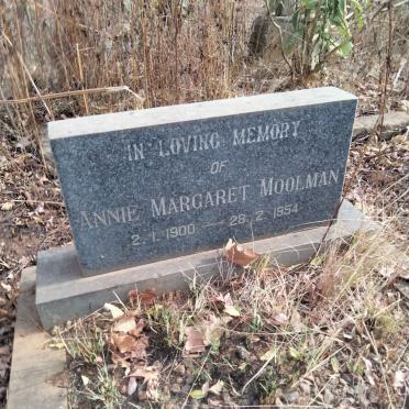 MOOLMAN Annie Margaret 1900-1954