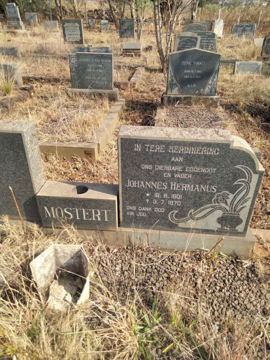 MOSTERT Johannes Hermanus 1901-1970