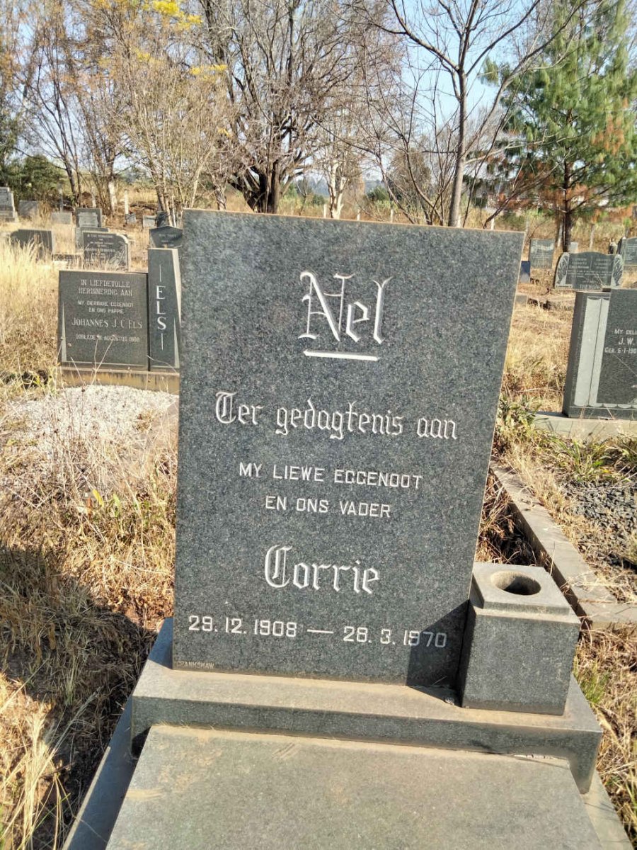 NEL Corrie 1908-1970