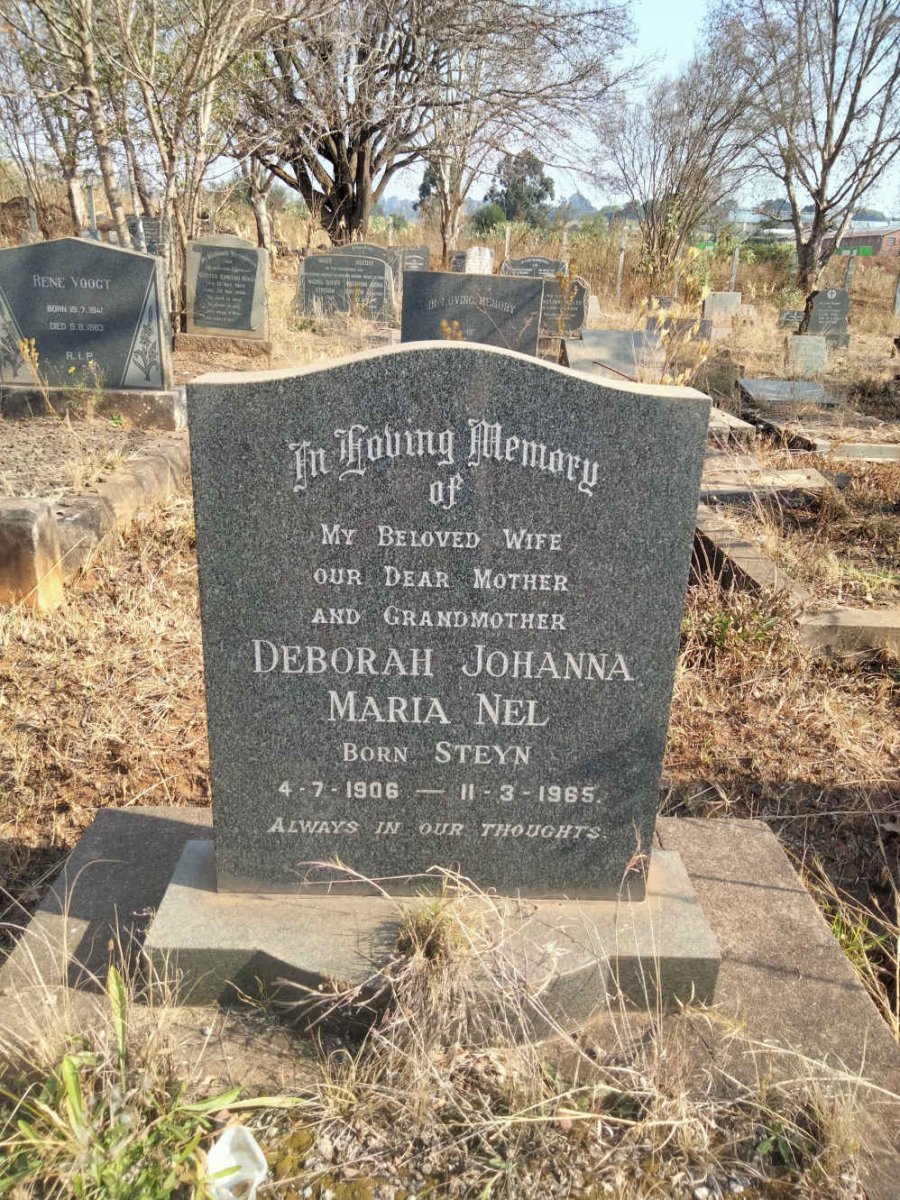 NEL Deborah Johanna Maria nee STEYN 1906-1965
